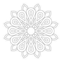 Creative and easy mandala design for coloring book page, file vector
