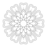 Circular shape elegant and attractive mandala design for coloring book, file vector