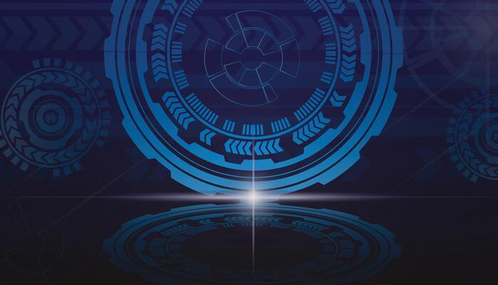 Technology concept abstract background illustration with different shapes.