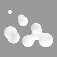 Abstract liquid blob shape. 3d fluid organic ball paint splash. Drop sphere and metaball floating chemistry illustration. Round lava lamp smooth bounce particle realistic. Y2k flow art isolated render vector