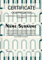 Elegant and luxurious certificate template. Awards diploma background vector
