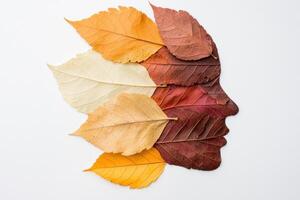 Vibrant autumn leaves in shades of orange, red, and yellow photo