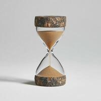 hourglass with sand flowing through photo