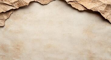 Vintage paper background with torn edges photo