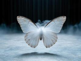 Ethereal butterfly floating in the mist photo