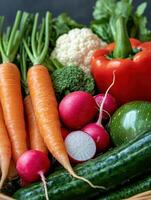 Assortment of fresh vegetables photo