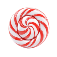 Peppermint swirl candy 3D icon cartoon smooth soft light isolate on transparent background png