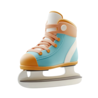 Ice skates 3D icon isolate on transparent background png