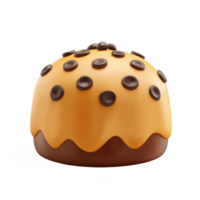 Panettone 3D icon isolate on transparent background png