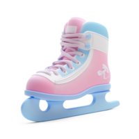 Ice skates 3D icon isolate on transparent background png