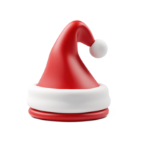Santa Hat 3D icon isolate on transparent background png