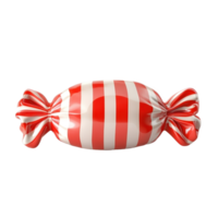 Wrapper Striped red candy 3D icon isolate on transparent background png