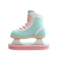 Ice skates 3D icon isolate on transparent background png