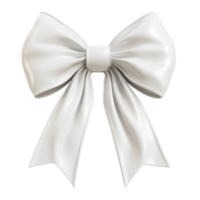 White Bow 3D icon isolate on transparent background png