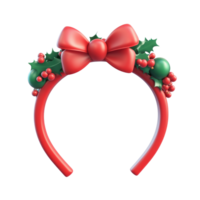 Christmas headband 3D icon cartoon smooth soft light isolate on transparent background png