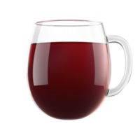 Christmas mulled red wine mug glass 3D icon cartoon smooth soft light isolate on transparent background png