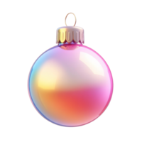 Christmas bauble 3D icon cartoon round edges isolate on transparent background png