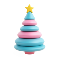 Christmas tree 3D icon cartoon minimalist isolate on transparent background png