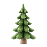 Creative Christmas tree 3d 3D icon cartoon minimalist isolate on transparent background png