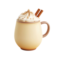 Eggnog 3D icon isolate on transparent background png