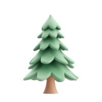 Christmas tree modern elegant decoration 3D icon cartoon minimalist isolate on transparent background png