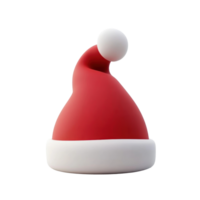 Santa Hat 3D icon isolate on transparent background png