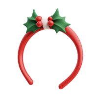 Christmas headband 3D icon isolate on transparent background png