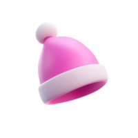 Christmas funny cap 3D icon cartoon smooth soft light isolate on transparent background png