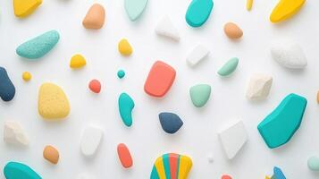Matte terrazzo texture with small, evenly distributed stones, Minimalistic Terrazzo Texture, Modern and balanced design photo