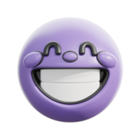 Retro 3D Laughing Face Emoji Icon png