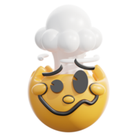 Exploding Head 3D Retro Emoji Emoticon Icon png