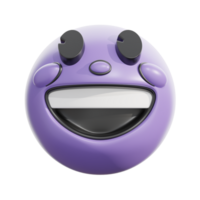 3D Retro Style Grinning Face Emoji png