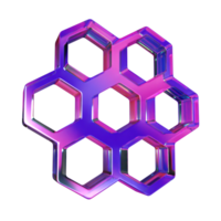 3D Hexagonal Beehive Illustration png