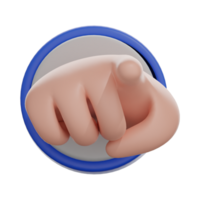 3D Index Pointing At The Viewer Illustration png