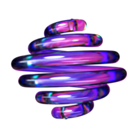 3D Squiggly Globe Illustration png