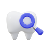 3D Dental Check Icon Illustration Render png