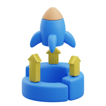 3d Fintech avviare icona illustrazione rendere png