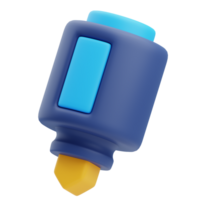 3D Highlighter Icon Illustration Render png