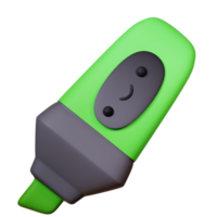 3D Highlighter Icon Illustration Render png