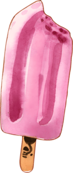 hielo crema acuarela dibujado a mano png