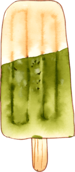 hielo crema acuarela dibujado a mano png