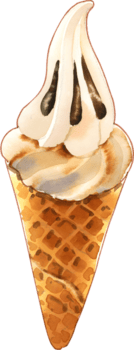 hielo crema acuarela dibujado a mano png