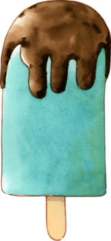 hielo crema acuarela dibujado a mano png