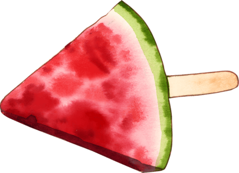 hielo crema acuarela dibujado a mano png