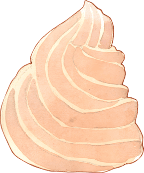 hielo crema acuarela dibujado a mano png