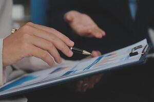 Business Documents, Auditor businesswoman checking searching document legal prepare paperwork or report for analysis TAX time,accountant Documents data contract partner deal in workplace office photo