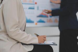 Business Documents, Auditor businesswoman checking searching document legal prepare paperwork or report for analysis TAX time,accountant Documents data contract partner deal in workplace office photo