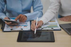 Business Documents, Auditor businesswoman checking searching document legal prepare paperwork or report for analysis TAX time,accountant Documents data contract partner deal in workplace office photo