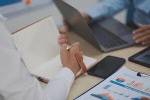 Business Documents, Auditor businesswoman checking searching document legal prepare paperwork or report for analysis TAX time,accountant Documents data contract partner deal in workplace office photo