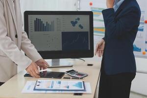 Business Documents, Auditor businesswoman checking searching document legal prepare paperwork or report for analysis TAX time,accountant Documents data contract partner deal in workplace office photo